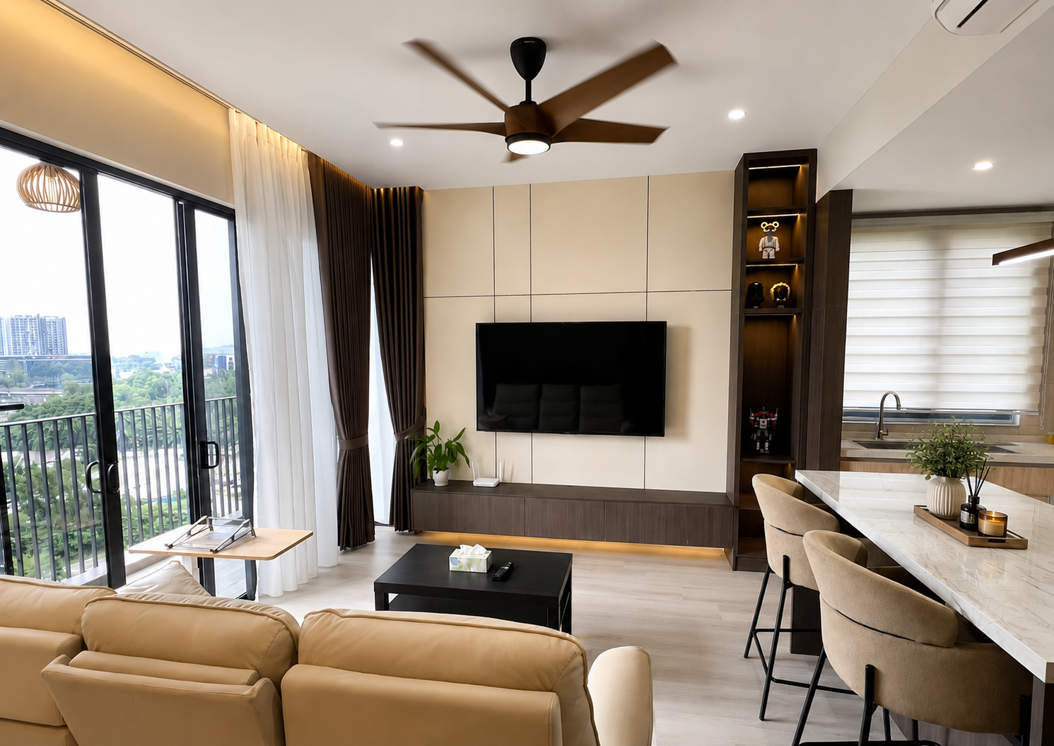 Completed living hall interior by Maelson